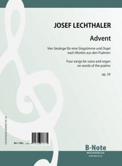 Advent - Four songs for voice and organ op.34 