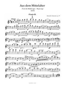 From the middle ages - Suite for orchestra op.79 (set of parts) 