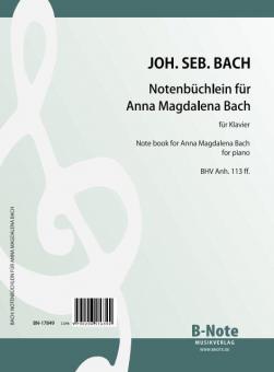 Note book for Anna Magdalena Bach for piano (harpsichord) 
