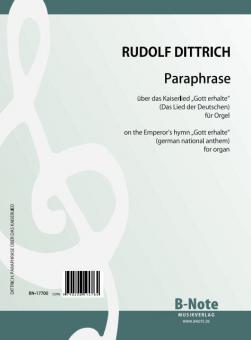 Paraphrase on the Emperor's hymn (german national anthem) for organ 