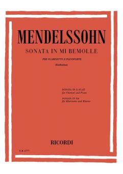 Sonata For Clarinet And Piano In E Flat 
