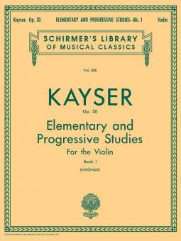 Elementary And Progressive Studies Book 1 Violin Op. 20 