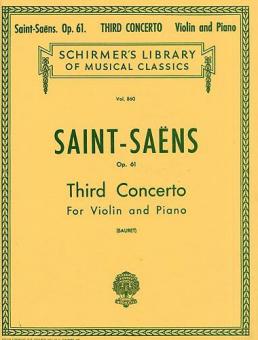 Third Concerto B Minor Op. 61 Violin Piano 