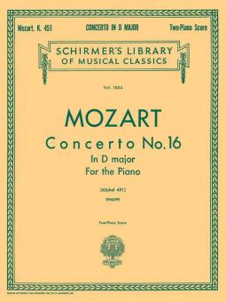Piano Concerto No.16 D Major K451 2 Pianos 4 Hands 