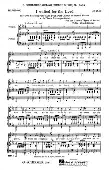 I Waited for The Lord from Hymn Of Praise for 2 Solos 
