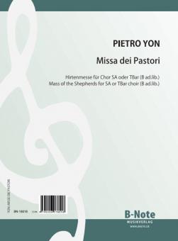 Missa dei Pastori (Mass of the Shepherds) for Choir SA or TBar (B ad.lib.) and organ 