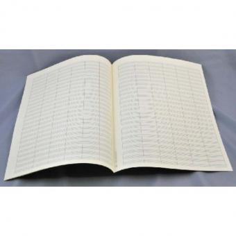 Notenpapier Quart-Format hoch (27x34) 18 Systeme mit Taktstrichen 