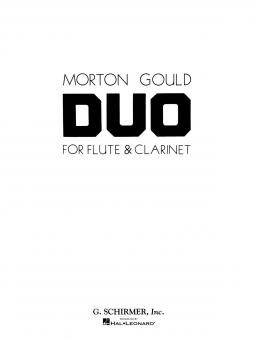Duo For Flute And Clarinet 