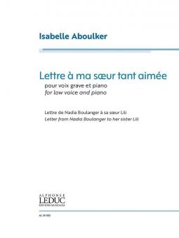 Lettre à ma soeur tant aimée 