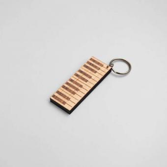 Schlüsselanhänger Piano Ahorn/Walnuss 