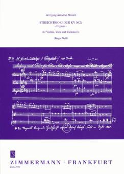 String Trio G major (Fragment) K.562e 