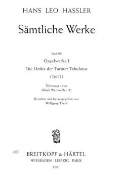 Sämtliche Werke 13/I: Orgelwerke I (Teil 1) 