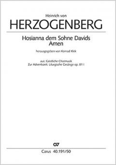 O hosanna, thou Son of David op. 81,I2 Standard