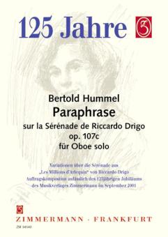 Paraphrase sur la Sérénade de Riccardo Drigo op. 107 c 