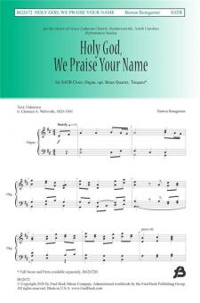 Holy God, We Praise Your Name Standard