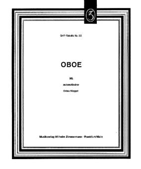 Grifftabelle für Oboe mit automatischer Oktavklappe 