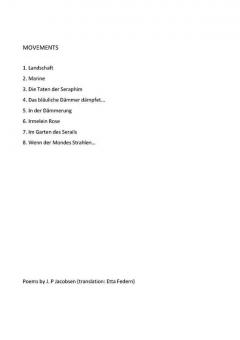 8 songs after poems by J. P. Jacobsen op. 65 