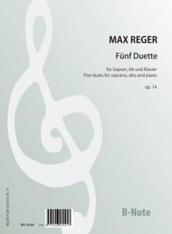 Five duets for soprano, alto and piano op.14 