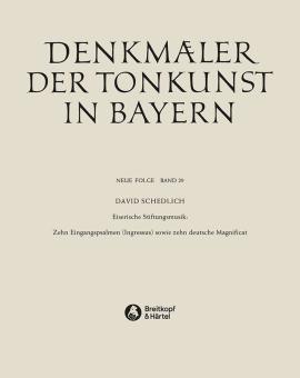 Denkmäler der Tonkunst in Bayern (Neue Folge) 