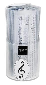 Linealbox Notenzeile transp. 15cm (44 uds.) 