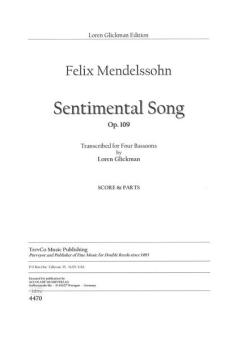 Lied ohne Worte für 4 Fagotte op. 109 
