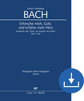 Examíname, Dios, y conoce mi corazón BWV 136 Download