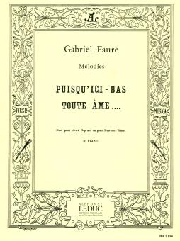 Puisqu Ici Bas Toute Ame Op. 10 