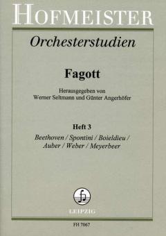 Orchesterstudien für Fagott Heft 3 