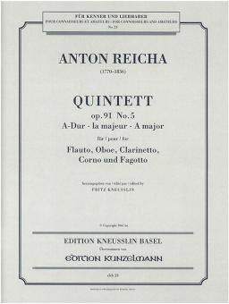Wind Quintet in A Op.91 No.5 