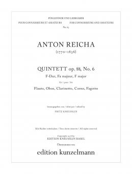 Wind Quintet in F major Op. 88 No. 6 