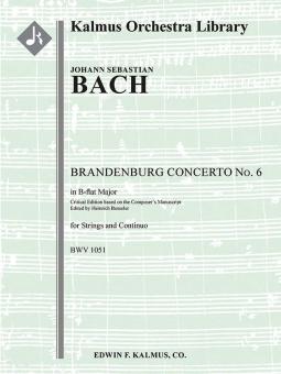 Brandenburg Concerto No. 6 in B-flat, BWV 1051 (critical edition) 
