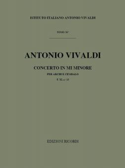 Concerto E Minor For Strings And Continuo Score RV134 Fxi#13 T56 