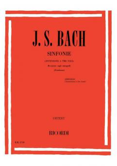 Invenzioni a 3 Voci Sinfonie Inventions for 3 Voices Keyboard Piano 