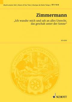 Ich wandte mich und sah an alles Unrecht, das geschah unter der Sonne Standard