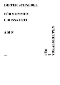 Für Stimmen (... missa est) Standard