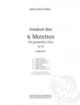 Six Motets Op. 82 