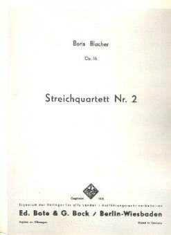 String Quartet No. 2 Op. 16 