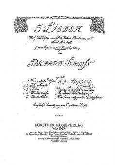 Five Songs to Poems by Otto Julius Bierbaum and Karl Henckell Op. 48/2 Standard