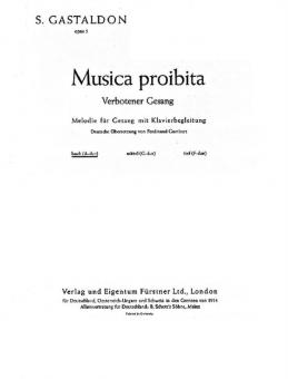 Verbotener Gesang op. 5 