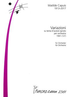 Variazioni su tema d'autore ignoto per orchestra 1941 