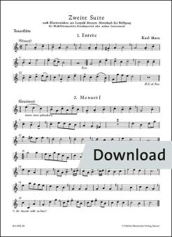 Segunda suite basada en danzas del libro de música de Leopold Mozart para Wolfgang 