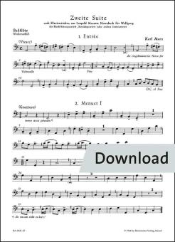 Segunda suite basada en danzas del libro de música de Leopold Mozart para Wolfgang 