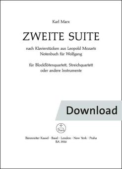 Segunda suite basada en danzas del libro de música de Leopold Mozart para Wolfgang 