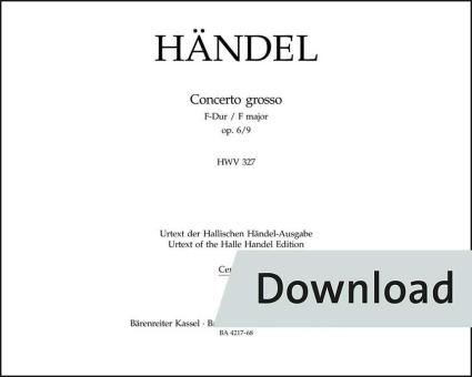 Concierto grosso en fa mayor op. 6/9 HWV 327 Download