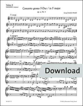 Concierto grosso en fa mayor op. 6/9 HWV 327 Download