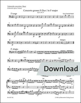 Concierto grosso en fa mayor op. 6/9 HWV 327 Download