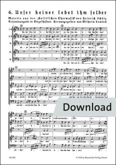 Unser keiner lebet ihm selber SWV 374 Download