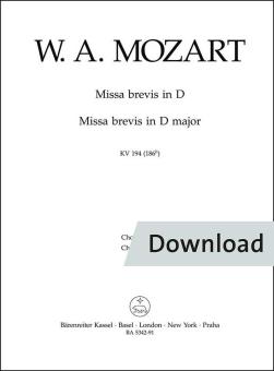 Missa brevis en re mayor KV 194 (186h) Download