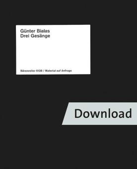 3 Gesänge nach Gedichten von Lope de Vega Download