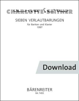 Siete pronunciamientos para barítono y piano Download